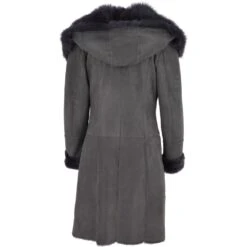Toscana Longhaired Hooded Shearling Coat Grey : Myrina -Luxe Style Central toscana longhaired hooded shearling coat grey myrina p3772 16354 image