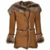 Toscana Longhaired Shearling Jacket With Large Hood Tan : Muna -Luxe Style Central toscana longhaired shearling jacket with large hood tan muna p854 3652 image
