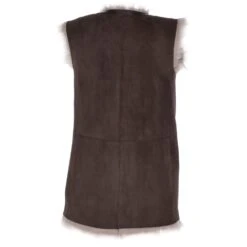 Toscana Suede Leather Gilet Brown : Wanda -Luxe Style Central toscana suede leather gilet brown wanda p2582 12036 image