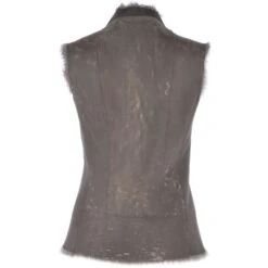 Toscana Suede Leather Gilet Grey : Kachina -Luxe Style Central toscana suede leather gilet grey kachina p2576 12024 image