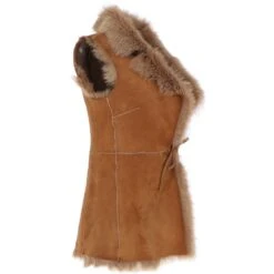 Toscana Suede Leather Gilet Honey: Hateya -Luxe Style Central toscana suede leather gilet honey hateya p6148 22046 image