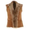 Toscana Suede Leather Gilet Honey: Kashmina