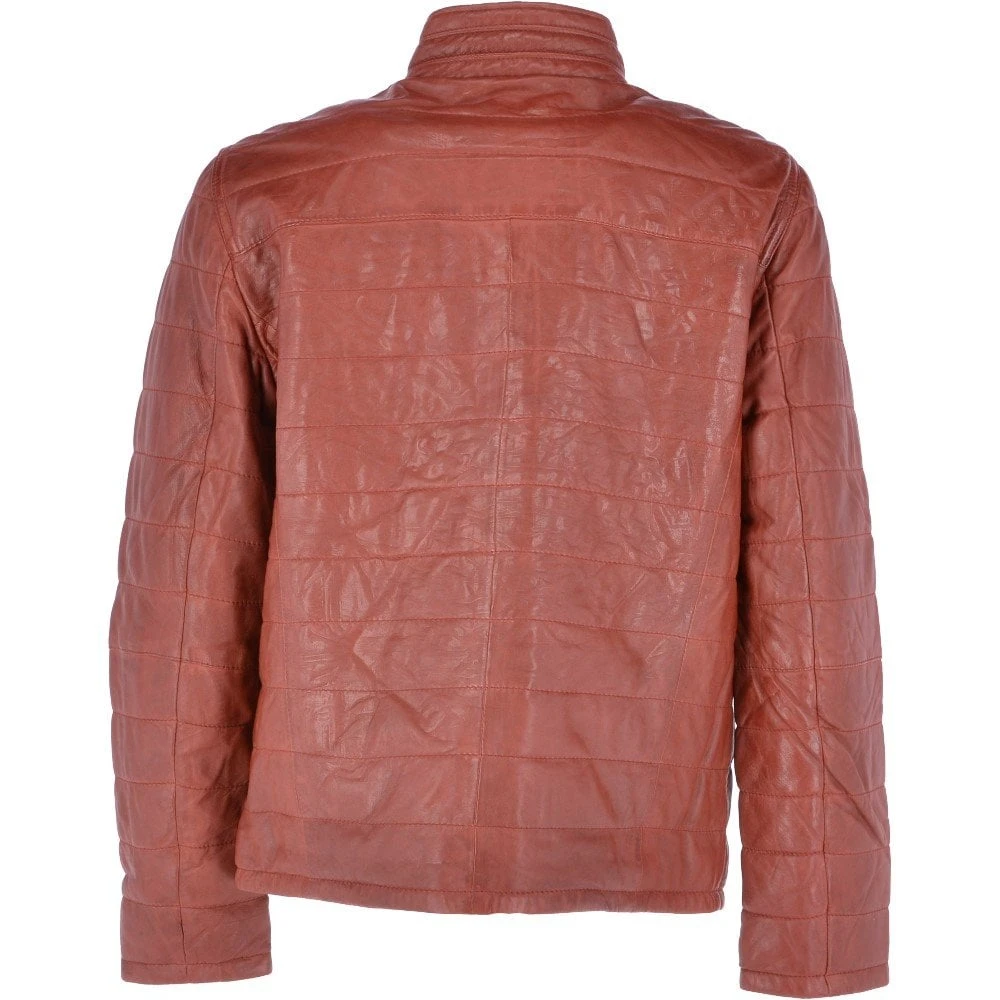 Leather Jacket Wine : Massimo 5 Leather Jacket Wine : Massimo - Image 3