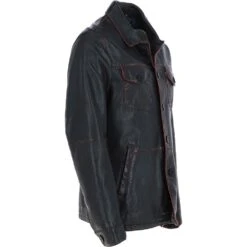Men’s Leather Jacket Black: Samo -Luxe Style Central trapper men s leather jacket black samo p6806 24885 image