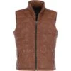 Men’s Leather Vest Cognac: 7956