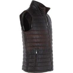 Men’s Leather Vest Red/Brown: 7950 -Luxe Style Central trapper men s leather vest red brown 7950 p6800 24933 image