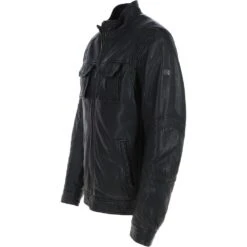 Mens Nappa Leather Jacket Black: Jason -Luxe Style Central trapper mens nappa leather jacket black jason p5794 20670 image