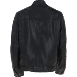 Mens Nappa Leather Jacket Black: Jason -Luxe Style Central trapper mens nappa leather jacket black jason p5794 20671 image
