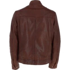 Mens Nappa Leather Jacket Red Brown: Jason -Luxe Style Central trapper mens nappa leather jacket red brown jason p5802 20675 image