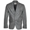 Two Button Leather Blazer Grey: Capone -Luxe Style Central two button leather blazer grey capone p1359 6360 image
