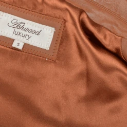 Two Button Leather Blazer Tan: Capone -Luxe Style Central two button leather blazer tan capone p1085 4567 image