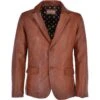 Two Button Leather Blazer Tan : Vito -Luxe Style Central two button leather blazer tan vito p3824 16498 image