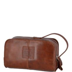 Two Section Oily Hunter Leather Wash Bag Tan : 1667 -Luxe Style Central two section oily hunter leather wash bag tan 1667 p2373 10900 image