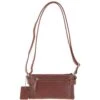 Two Section Zip Top Leather Crossbody Bag Chestnut: K-44 -Luxe Style Central two section zip top leather crossbody bag chestnut k 44 p7244 26608 image