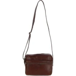 Unisex Leather Body Bag – Chestnut Tan: T-72