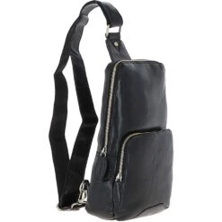 Unisex Medium Luxury Leather Sling Bag Black : G-39 -Luxe Style Central unisex medium luxury leather sling bag black g 39 p6295 22841 image