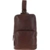 Unisex Medium Luxury Leather Sling Bag Brandy : G-39 -Luxe Style Central unisex medium luxury leather sling bag brandy g 39 p6296 22842 image