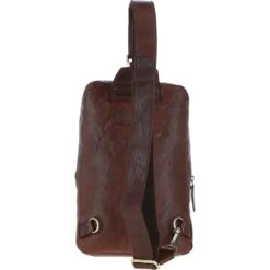Unisex Medium Luxury Leather Sling Bag Brandy : G-39 -Luxe Style Central unisex medium luxury leather sling bag brandy g 39 p6296 22844 image