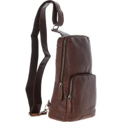 Unisex Medium Luxury Leather Sling Bag Brandy : G-39 -Luxe Style Central unisex medium luxury leather sling bag brandy g 39 p6296 22845 image