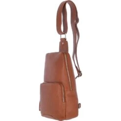 Unisex Medium Luxury Leather Sling Bag Tan : Slingo -Luxe Style Central unisex medium luxury leather sling bag tan slingo p3250 14513 image