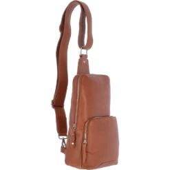 Unisex Medium Luxury Leather Sling Bag Tan : Slingo -Luxe Style Central unisex medium luxury leather sling bag tan slingo p3250 14515 image