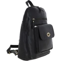 Unisex Michigan Leather Backpack Black : M-66 -Luxe Style Central unisex michigan leather backpack black m 66 p4001 17193 image