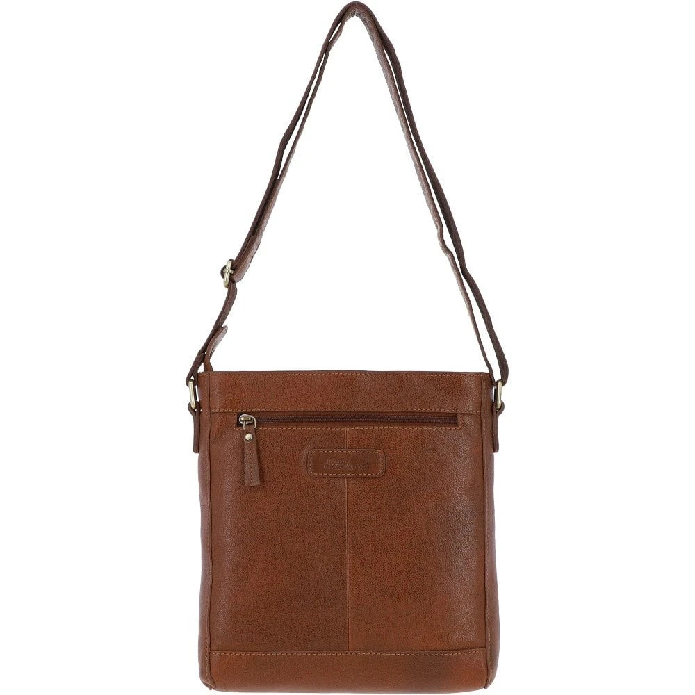Unisex Michigan Leather Body Bag Cognac : M-69 6 Unisex Michigan Leather Body Bag Cognac : M-69 - Image 4