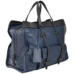 The Bridge Unisex Travel And Shopper Bag Blue : 00650641P 2K -Luxe Style Central unisex travel and shopper bag blue 00650641p 2k p799 8315 image