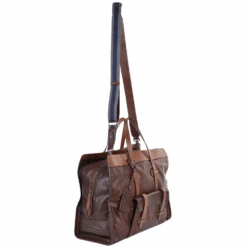 The Bridge Unisex Travel And Shopper Bag Brown : 0650641P -Luxe Style Central unisex travel and shopper bag brown 0650641p p802 3513 image