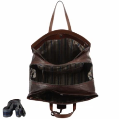 The Bridge Unisex Travel And Shopper Bag Brown : 0650641P -Luxe Style Central unisex travel and shopper bag brown 0650641p p802 3515 image
