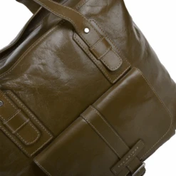 The Bridge Unisex Travel And Shopper Bag Moss Green/ruthenium - 61255 01 4B NH -Luxe Style Central unisex travel and shopper bag moss green ruthenium 61255 01 4b nh p1795 7910 image