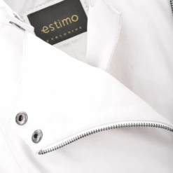 Veg Tanned Biker Jacket White : Kiara -Luxe Style Central veg tanned biker jacket white kiara p2308 10551 image