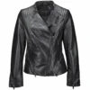 Veg Tanned Leather Biker Jacket Black : Kiara