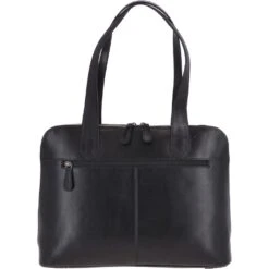Vegetable Tanned Leather Bag Black : V-22 -Luxe Style Central vegetable tanned leather bag black v 22 p3830 16536 image