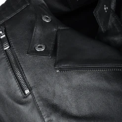 Vegetable Tanned Leather Biker Jacket Black : Ballerina -Luxe Style Central vegetable tanned leather biker jacket black ballerina p1740 10459 image