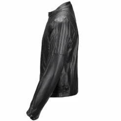 Vegetable Tanned Ribbed Leather Jacket Black : Vespa -Luxe Style Central vegetable tanned ribbed leather jacket black vespa p2315 10438 image