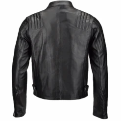 Vegetable Tanned Ribbed Leather Jacket Black : Vespa -Luxe Style Central vegetable tanned ribbed leather jacket black vespa p2315 10439 image