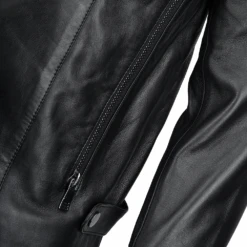 Vegetable Tanned Ribbed Leather Jacket Black : Vespa -Luxe Style Central vegetable tanned ribbed leather jacket black vespa p2315 10440 image