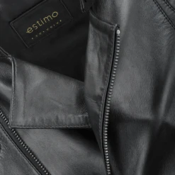 Vegetable Tanned Ribbed Leather Jacket Black : Vespa -Luxe Style Central vegetable tanned ribbed leather jacket black vespa p2315 10441 image