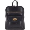 Vegetable Tanned Small Leather Backpack Navy : V-25 -Luxe Style Central vegetable tanned small leather backpack navy v 25 p3841 16570 image
