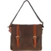 Vintage Cow Oily Leather Messenger Bag Brown/Tan: FEN-785 -Luxe Style Central vintage cow oily leather messenger bag brown tan fen 785 p5703 20309 image