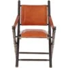 Vintage Folding Leather Chair Tan: VIN-39 -Luxe Style Central vintage folding leather chair tan vin 39 p6476 23627 image