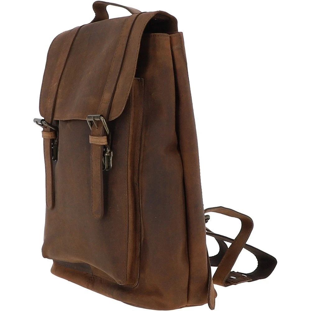 Vintage Leather Backpack Tan 2: Ryan 4 Vintage Leather Backpack Tan 2: Ryan - Image 2