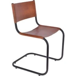 Vintage Leather Chair Black/ Tan : ML Chair -Luxe Style Central vintage leather chair black tan ml chair p3372 14778 image