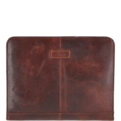 Vintage Leather Luxury A4 Metal Binder Sleeve Tan : Noah -Luxe Style Central vintage leather luxury a4 metal binder sleeve tan noah p2932 13024 image