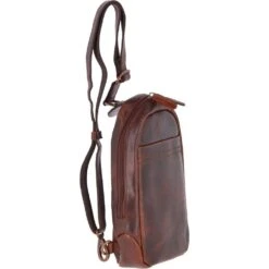 Vintage Leather Single Strap Sling Bag Tan : Perry -Luxe Style Central vintage leather single strap sling bag tan perry p2934 13021 image