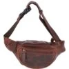 Vintage Leather Travel Waist Bag Tan: Ed -Luxe Style Central vintage leather travel waist bag tan ed p2929 13010 image