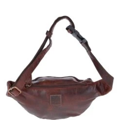 Vintage Leather Travel Waist Bag Tan: Ed -Luxe Style Central vintage leather travel waist bag tan ed p2929 13012 image