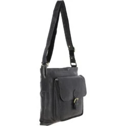 Vintage Medium Leather Shoulder Bag Grey: G23 -Luxe Style Central vintage medium leather shoulder bag grey g23 p5321 19389 image
