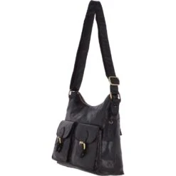 Vintage Two Pocket Leather Shoulder Bag Black – G21 -Luxe Style Central vintage two pocket leather shoulder bag black g21 p3609 15183 image